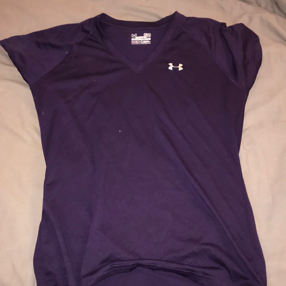 Under armour short sleeve purple workout shirt